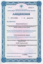 Лицензия № ЛО-77-01-004669 от 24 февраля 2012 года